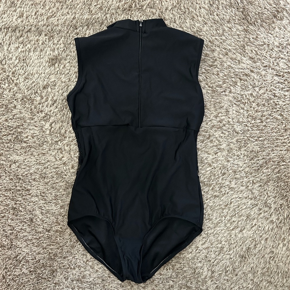 Black High Neck Leotard